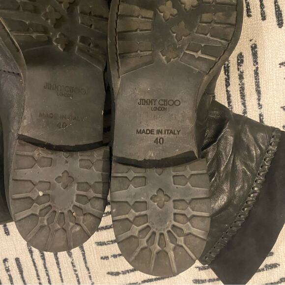 Jimmy Choo Black Studded Major Boots 9.5 / 40 - Picture 9 of 10